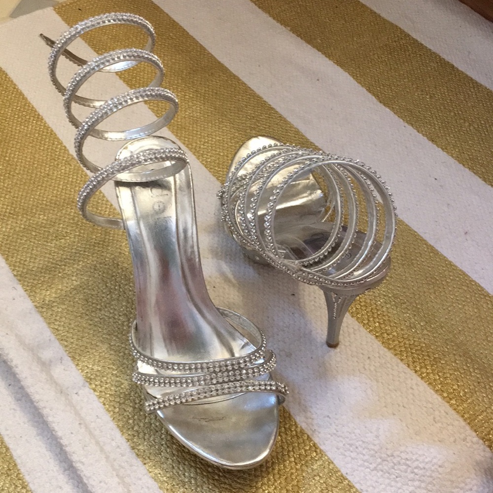 Strappy prom heels